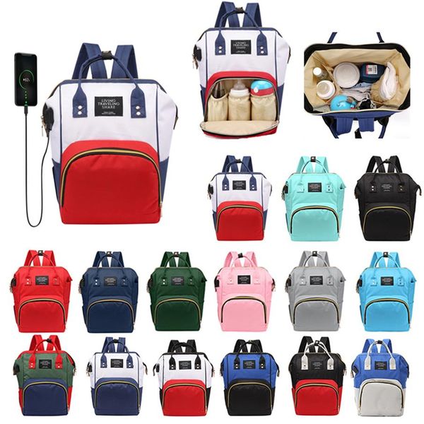 

multifunction women mummy maternity diaper bag large capacity usb port baby nursing backpack handbags baby mummy travel bags177b