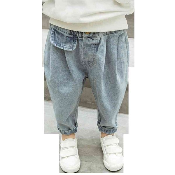 

baby girl jeans toddler jeans for girls casual style jeans for children solid color children's clothing 210412, Blue