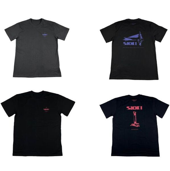 

black 2023ss t-shirt men women 1 t shirt oversized tee 4colors, Black;brown