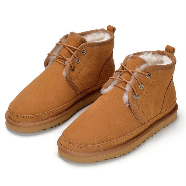 

mens winter wool shoe women platform snow u boots men's classic femmes designer boot straps warm martin bottes booties g 193q, Black