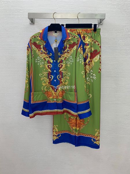 

women's knits & tees home clothes pajama style pattern printed v-neck shirt elastic waist straight pants set, White