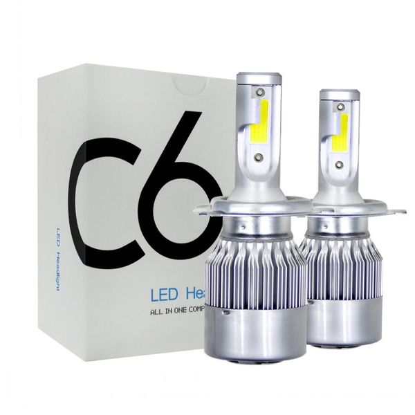 

c6 led car headlights 72w 7600lm cob auto headlamp bulbscar styling lights