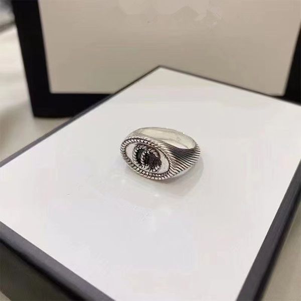 

new jewelry 925 silver g letter men's and women's ring fashion simple gift