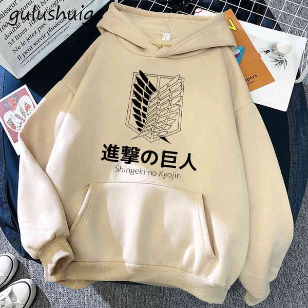 Manga Shingeki Hayır Kyojin Hoodie Japon Anime Hoodies Harajuku Titan Grafik Kazak Titans Giyim 90s