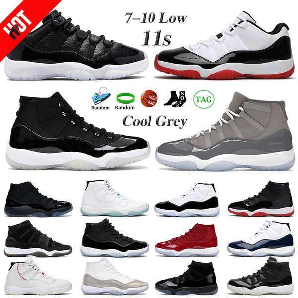 

boots 11 men women basketball shoes 72-10 low legend blue bright citrus cool grey jubilee 25th anniversary bred concord space jam 11s sports, Black