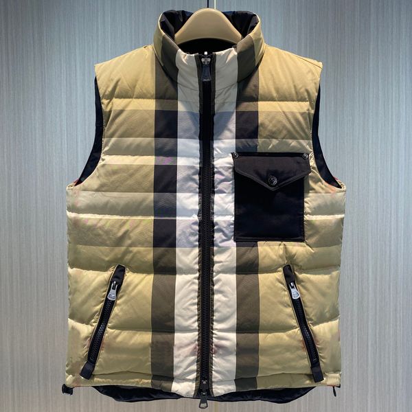 Designer Männer Frauen Down Vest Classic Plaid Kanada Nord Winter Mantel Dicker Mann Frau Halten Sie warme windproof Unisex reversible Kleidung S-XXL