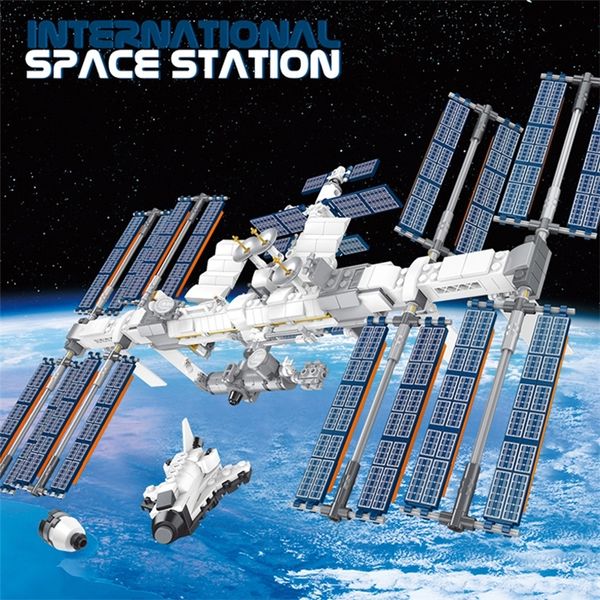 876pcs Idea International Space Station Blosts Blocks Kit Bricks Classic Model Model Model Toys Toys Toy Kids Gift 220715