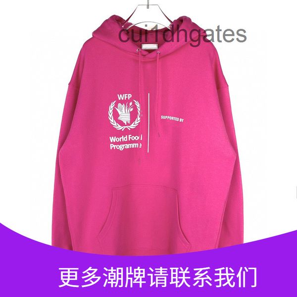 

2022 designer blgc hoodies paris b home 21 autumn and winter new ears of wheat bb world food bureau charity wpf long sleeve hoodie men', Black