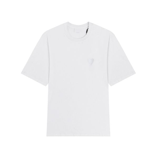 

amis t shirt 2023 paris fashion tees mens women designer luxury casual tshirts round neck paris clothing new shirt loose casual summer short, White;black