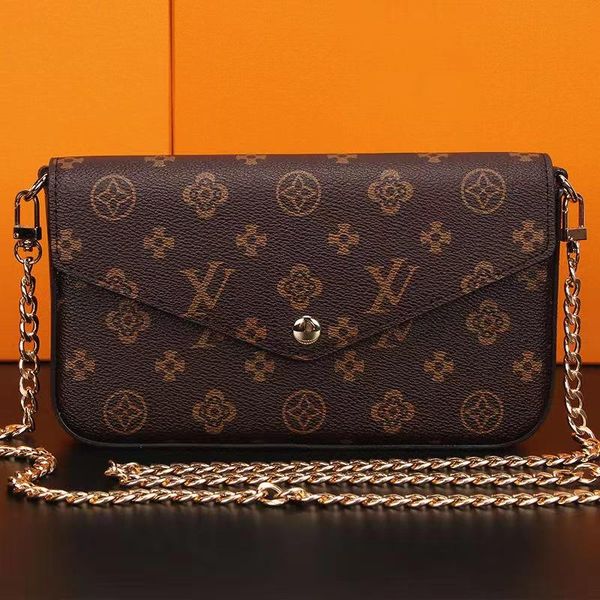

m61276 pochette felicie bags fashion embossing designer bags envelope chain bag canvas shoulder bags wallet purse louise purse vutton crossb