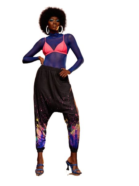 

x noor tie dye sweatpants i17s#, Black;white