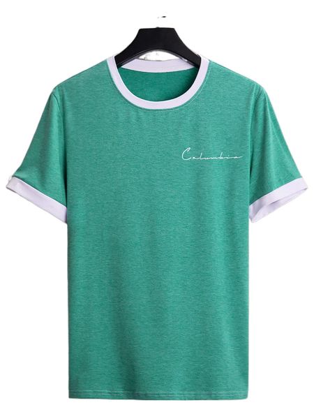 

men letter graphic ringer tee n5id#, White;black