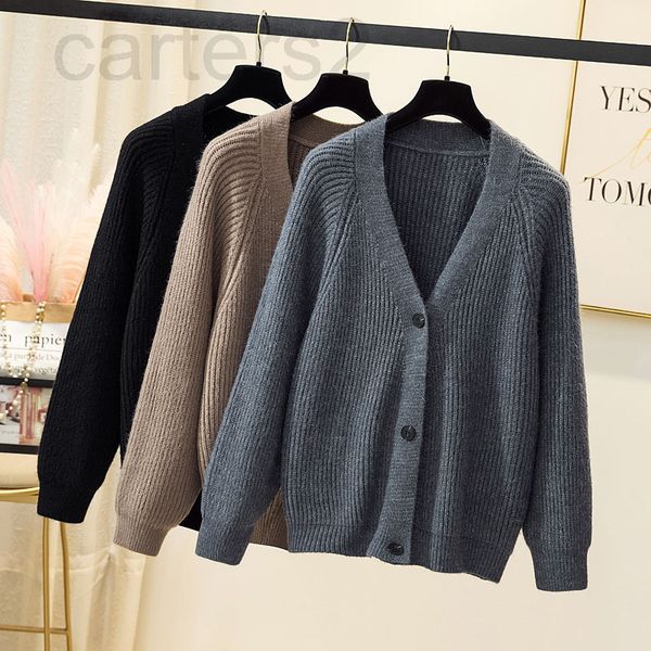 

women's sweaters designer fat sister v-neck knitted cardigan, female fattening, loose size, large 200kg, with long sleeved sweater coat, White;black
