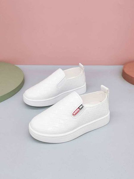 

toddler boys letter detail slip on sneakers she, Black