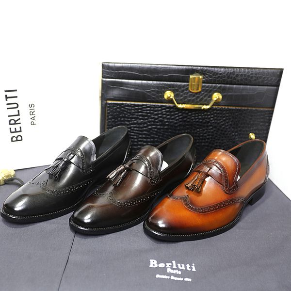 

handmade men's shoes high-end customized lefu shoes artificial color change one foot pedal leisure and business, Red;white
