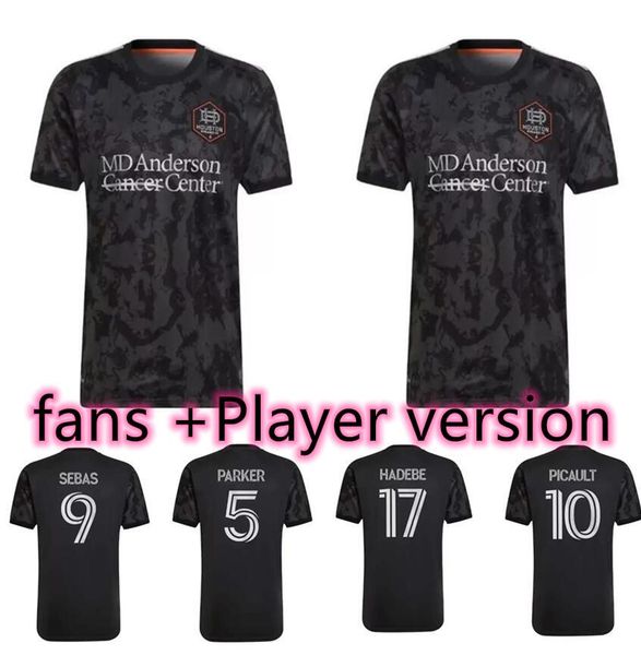 

mls fans player version 2022 2023 houston dynamo fc soccer jerseys baird picault hadebe 22 23 sebas parker vera rodriguez corona lundqvist v, Black;yellow
