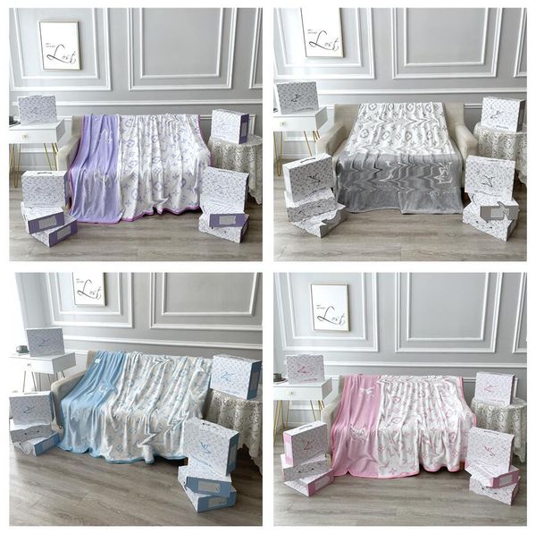 

designer blanket 150x200cm brand letter l air fashion conditioning travel bath towel soft winter fleece shawl throw blankets ht1521
