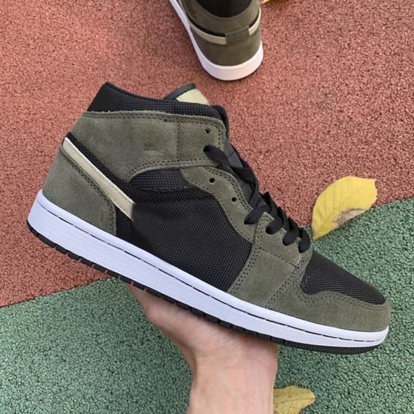 

shoes jumpman 1 mid military black olive bone designer men big gym