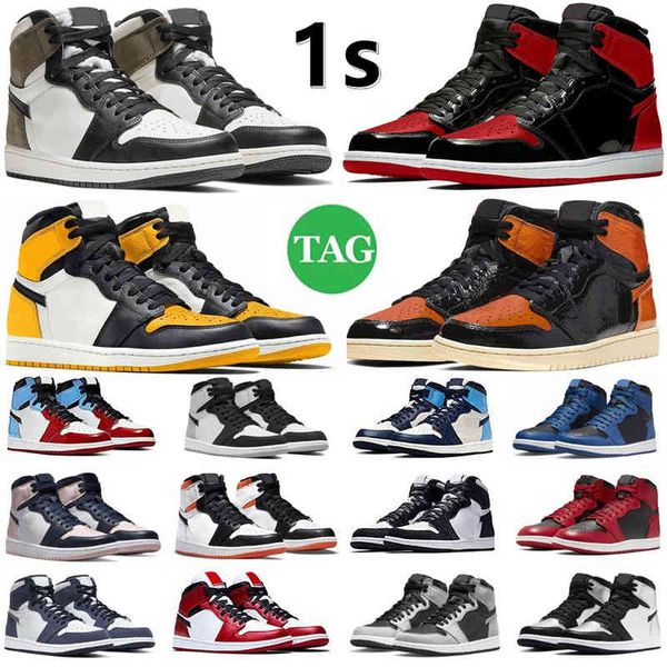 

shoes 1 1s bred patent shattered backboard dark mocha rebellionaire pine green royal yellow silver toe grey fog fearless men