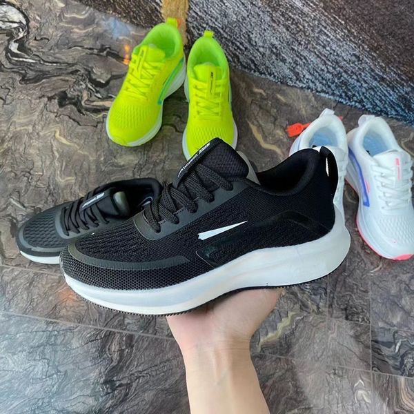

new fly4 moon flyweave breathable running shoes men and women wear-resistant non-slip walking shoes lovers leisure sports shoes tide, Black