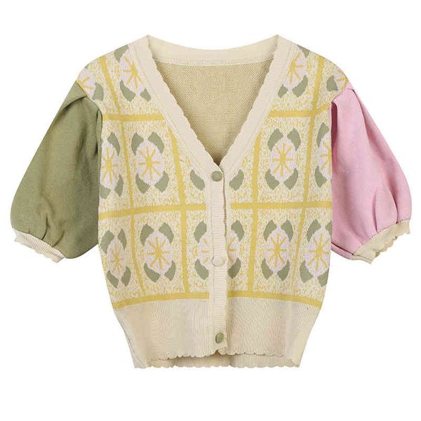 

women's sweaters 202v floral early sleeved knit style slim shirt fjpf, White;black