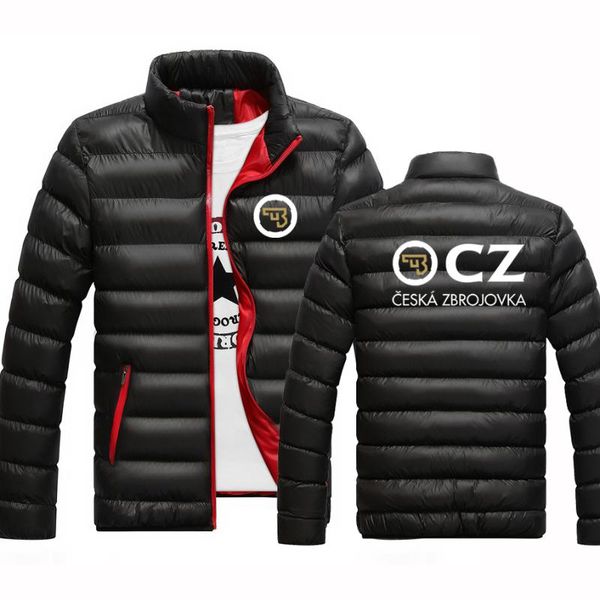 Felpe con cappuccio da uomo Felpe Ceska Zbrojovka Czech Firearms 2022 Cappotto casual invernale spesso caldo da uomo Colletto in tinta unita Colletto in cotone imbottito