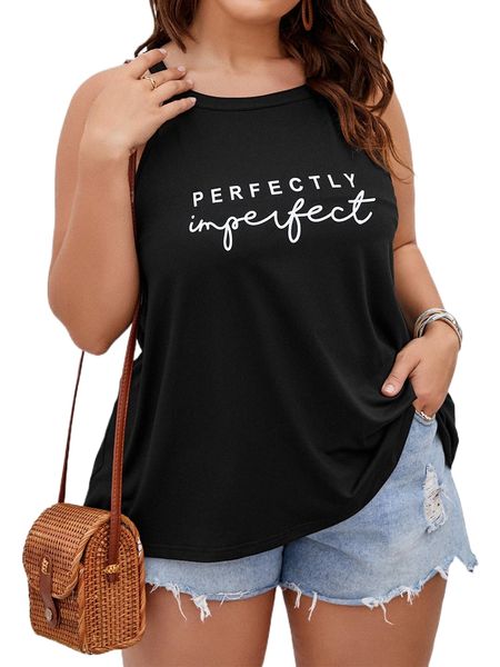 

plus letter graphic tank q1dm#, Black