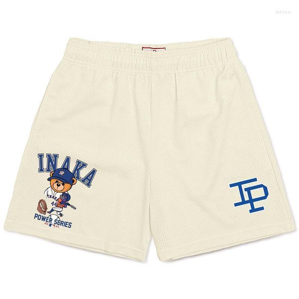 

men's shorts summer men's sports inaka gym basketball mesh power fits fitness casual jogging quick-drying shortsmen's, White;black