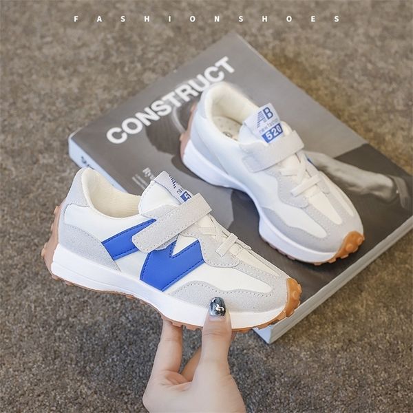 

yishen kids fashion sneakers hook and loop kids sneakers tennis running lightweight shoes for boys girls 220429, Black;red