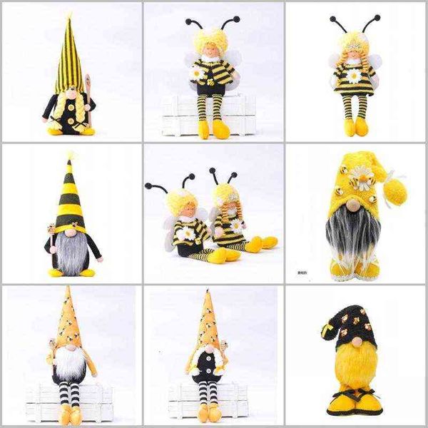 

bee striped gnome lemon faceless doll tree hanging ornament decorative plush toys little angel pendent