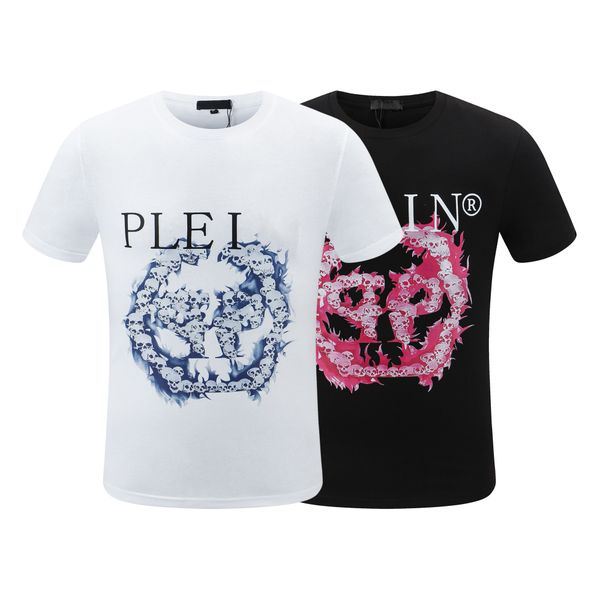 

men's and women's t-shirt p brand designer short sleeve tee brown bear design letter animal print round neck street fashion shirt, White;black