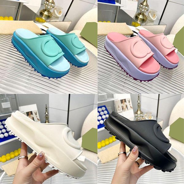 

designer european summer beach women's big head slippers candy color foot grinding cross design pool party color matching non-slip sole, Black