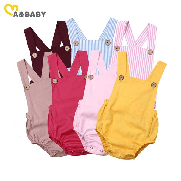 

0-18m summer toddler newborn infant girl boy rompers sleeveless jumpsuit overalls outfits costumes clothes, Blue