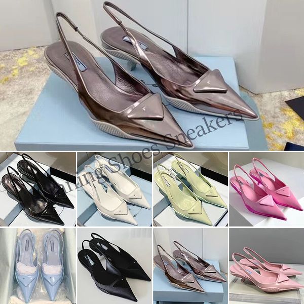 Terlik stiletto yüksek topuk Elbise Ayakkabı Orijinal Modeller Tasarımcı Topuklu Marka Sivri Sandalet Son Moda Kadın Hakiki Deri Sığ Ağız Sandalet