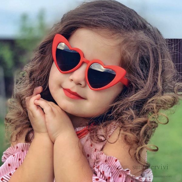 

children love heart frame sunglasses kids uv protection beach sunglasses boys girls show performance glasses q6843, Blue