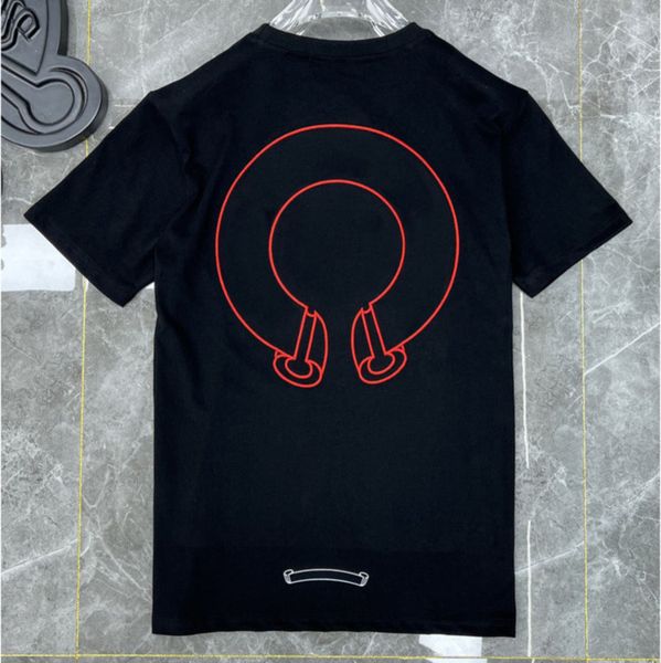 

designer mens classic ch t shirts short sleeves summer letter horseshoe sanskrit cross print sweatshirts t-shirts woman loose tees 58gw, White;black