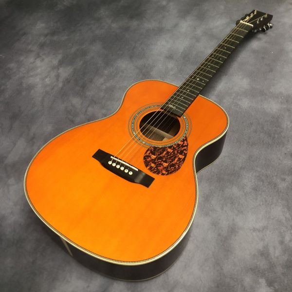 

40 inch om molded yellow limited edition acoustic guitar