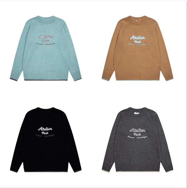 

mens womens designer embroidery sweaters cashmere winter pullover clothes, White;black
