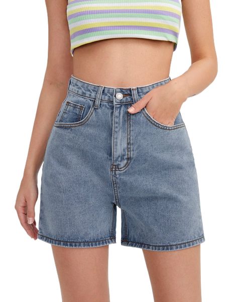 

straight leg solid denim shorts 61hq#, White;black