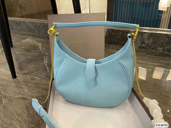 

shoulder bag luxury leisure underarm tote women white handbag brown leather pattern crescent designer crossbody 220314