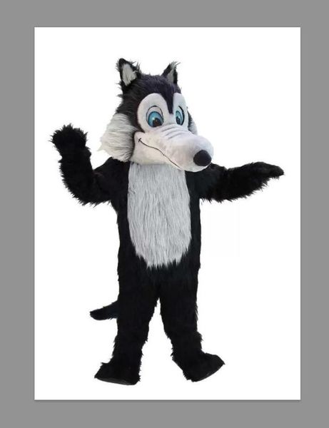 Fursuit Costume Wolf Mascot Trajes Halloween Fantasia Vestido Dos Desenhos Animados Personagem De Banda Desenhada Carnaval Xmas