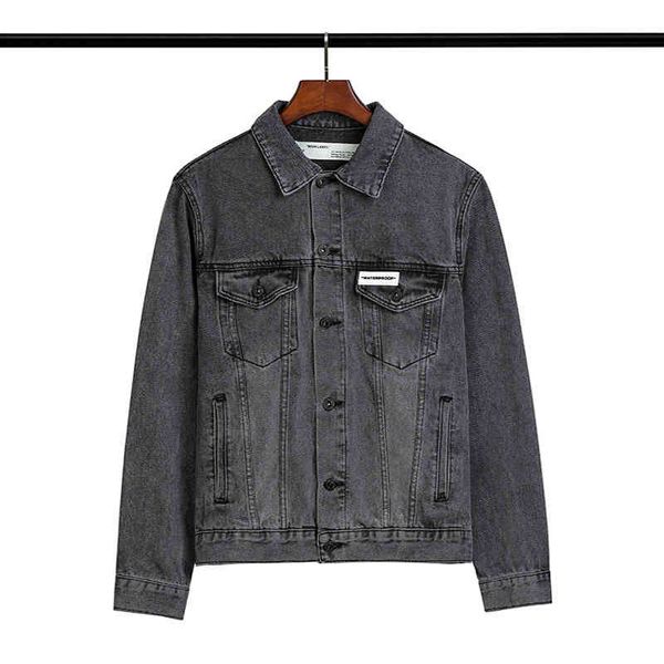 

quality letter arrow denim coat batch2022 %off luxury brand fashion design versatile sweatshirts, Black