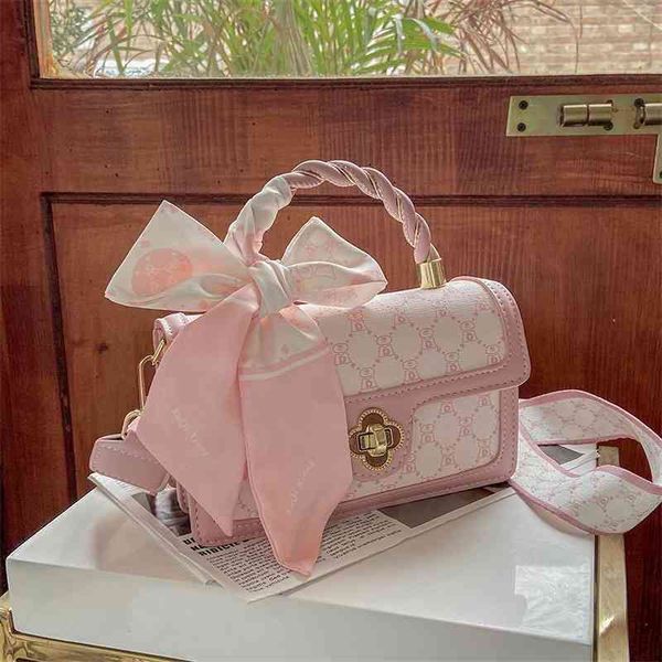 

fashion bag fashion bow portable single shoulder texture bag