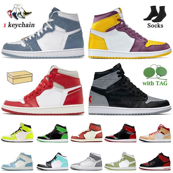 

patent bred jumpman 1 denim 1s high basketball shoes retro newstalgia chenille og sneakers dark mocha visionaire catcus jack obsidian women