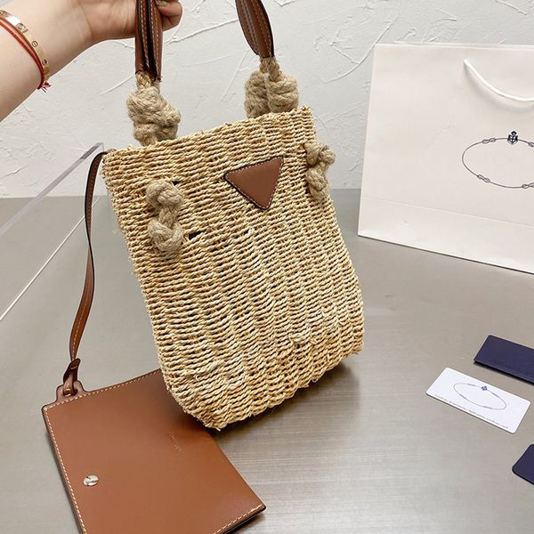 

designer women twine straw tote bag luxurys designers bags italy milano brand fashion sunshine knitting underarm beach handbags woman totes