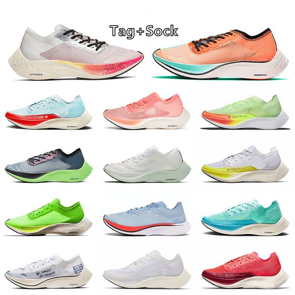 

fashion running shoes vaporfly knit% zoomx platform marathon pegasus sneakers ekiden bright mango crimson volt blue ribbon mens women sports