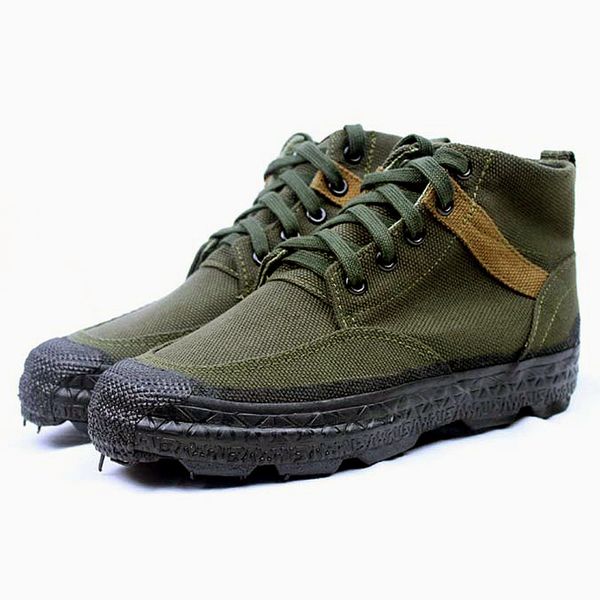 

military boots canvas shoes mens bots breathable deodorant shoes, Black;red