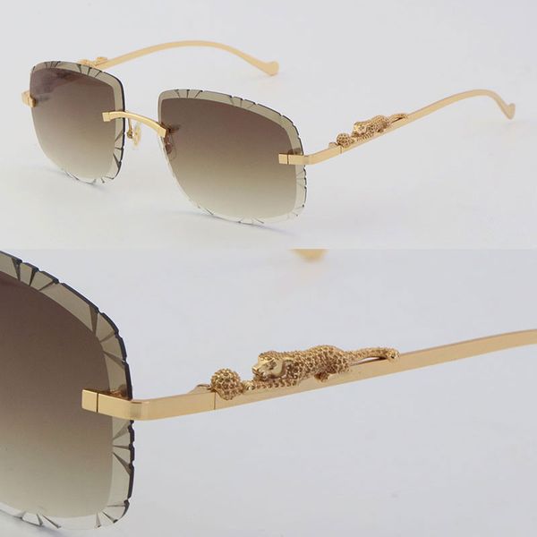 Occhiali da sole all'ingrosso Fashion Outdoor Design Occhiali da sole classici T8200761 Occhiali da sole di alta qualità Diamond Cut Rimless Luxury UV400 Occhiali da vista unisex