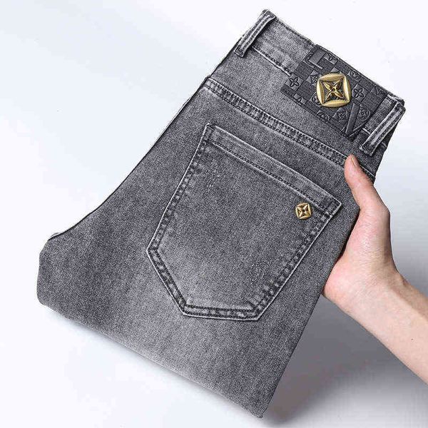 End High Brand Brand Grey Jeans Summer Men Fino Flim Fit Feet Youth