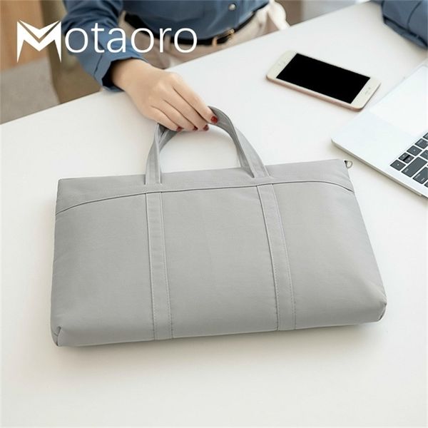 

new womens briefcase fashion office bag female book hand bag women 14" lapbriefcases neutral a4 document bags 201119